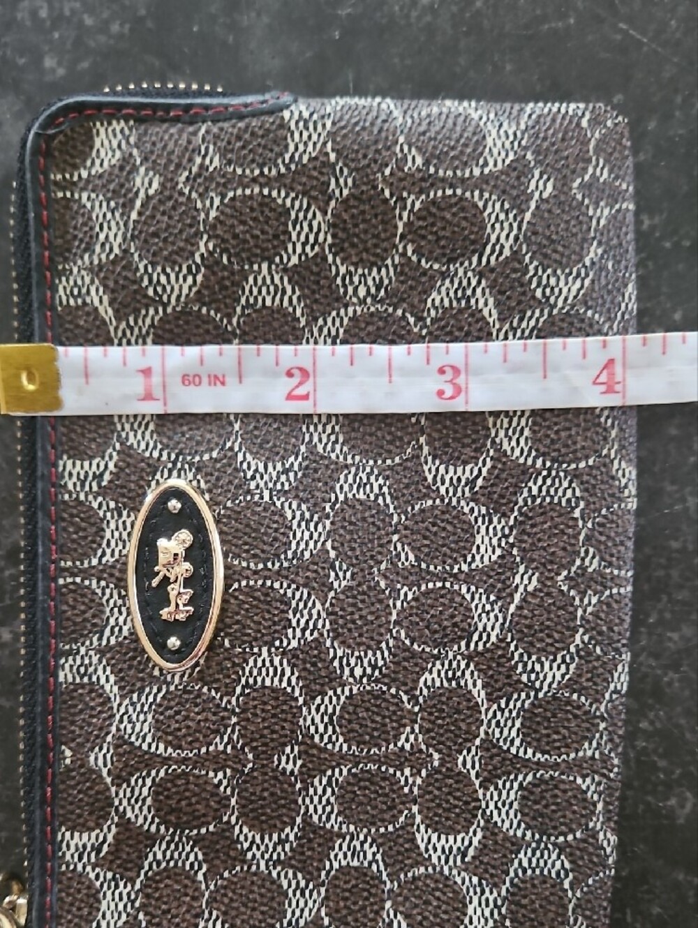 EUC Coach Vintage Brown Signature C Monogram Wristlet with Hang Tag - Picture 12 of 13